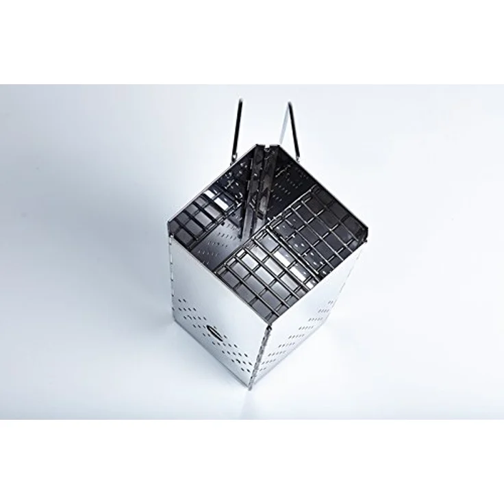 McBrikett KLAPPKAMIN, faltbarer Anzündkamin aus Edelstahl mit Tragetasche – Bild 5