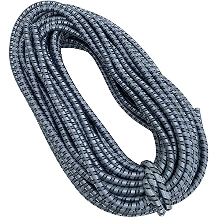 Expanderseil 20 Meter Ø 8 mm elastisch Gummi Spann Seil Planenseil Gummileine Grau – Bild 1
