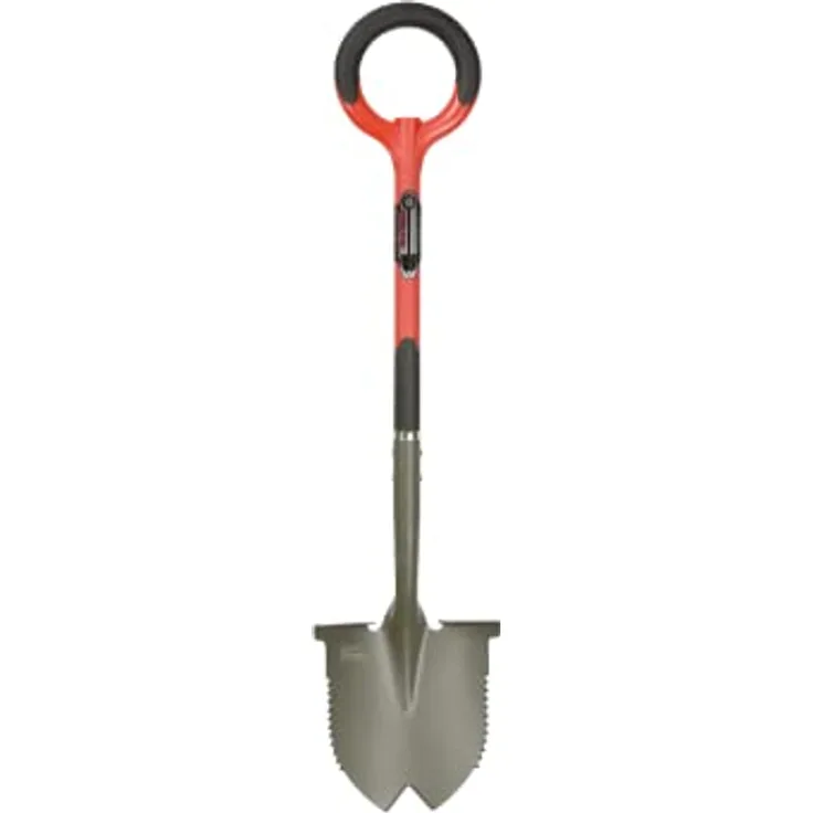 Root Slayer® Rundkopfschaufel, multifunktionale Wurzelspaten mit Zähnen aus Kohlenstoffstahl, 108 cm, 2,72 kg