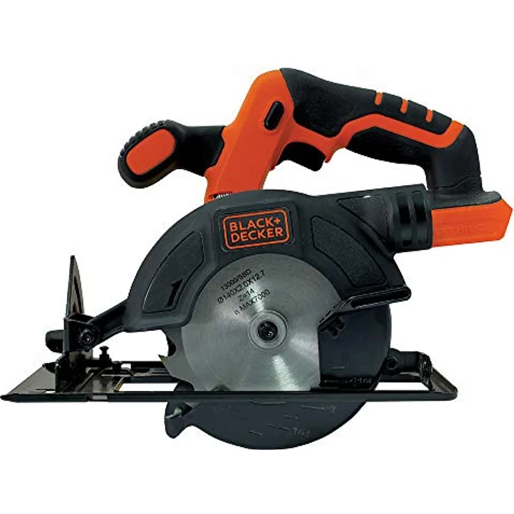 Black+Decker Akku-Kreissäge (18V, bis zu 43 mm Schnitttiefe einstellbar,  140 mm, ohne Akku und Ladegerät, mit Überlastschutz, elektrische Bremse, gummierter Griff) BDCCS18N – Bild 2