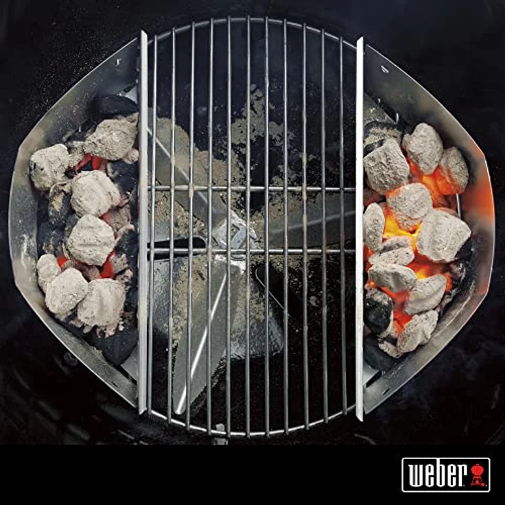 Weber Holzkohlekörbe Char-Basket, 2er Set für direkten und indirekten Grillen, Edelstahl, passend für 47, 57 und 67 cm Grills – Bild 4