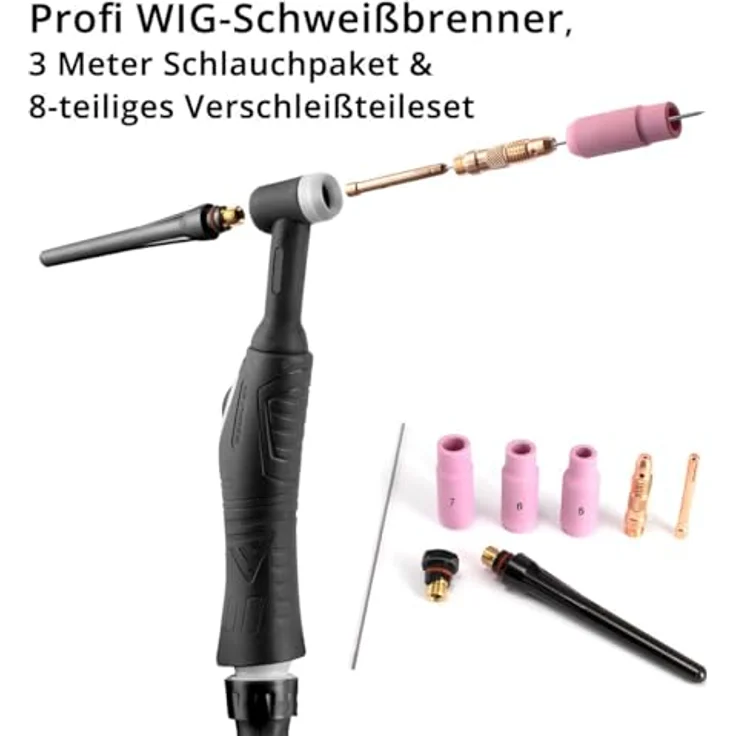 STAHLWERK Schutzgasschweißgerät AC/DC WIG 200 ST Digital, Kombischweißgerät mit 200 A WIG & MMA, Alu geeignet – Bild 6