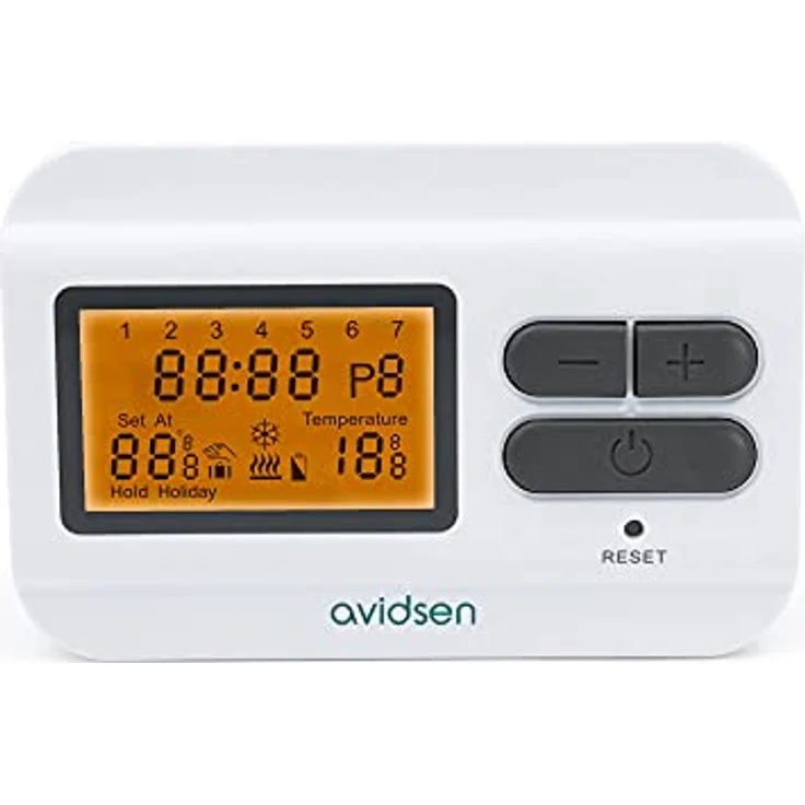 Avidsen Raumthermostat, Digitalthermostat kabelgebunden, präzise Temperaturregelung 5-35 °C, LCD-Anzeige, Batteriewarnung – Bild 4