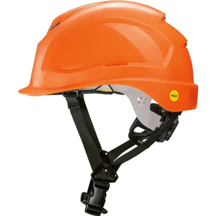 Uvex Pheos s-kr Mips Schutzhelm, Hi-Viz orange, DIN-Norm EN 397, für Kopfgrößen 52-61 cm, aus Kunststoff