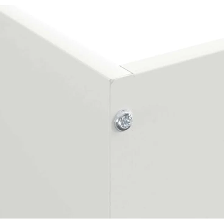 vidaXL Beetumrandung Raseneinfassung, quadratische Stahlkante in Weiß, 50 x 50 x 13 cm, langlebig und wetterfest – Bild 5