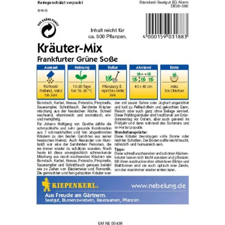 Grüne Sosse Mix Frankfurter Kräuter-Mix - Preisvergleich – Bild 2