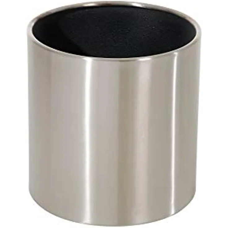 VIVANNO Pflanzkübel Blumenkübel Pflanzgefäß Rollen Edelstahl New Rondo - 40 x 40 cm
