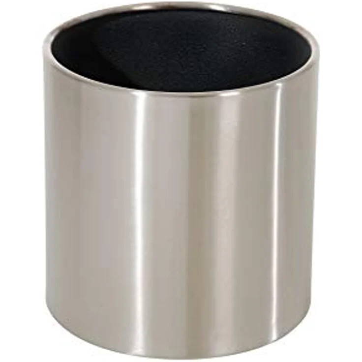 VIVANNO Pflanzkübel Blumenkübel Pflanzgefäß Rollen Edelstahl New Rondo - 40 x 40 cm – Bild 1