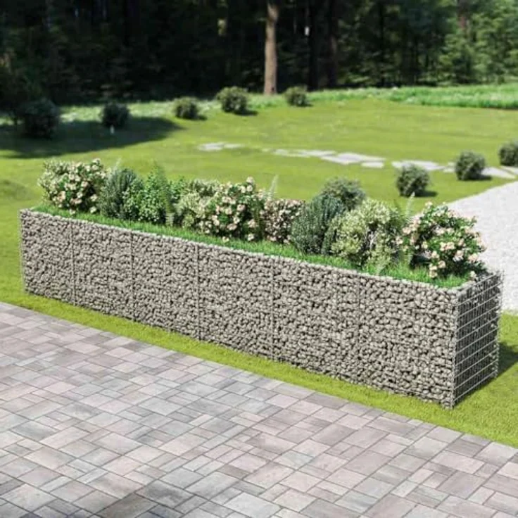 vidaXL Gabionen-Hochbeet Verzinkter Stahl 540×90×100 cm – Bild 3