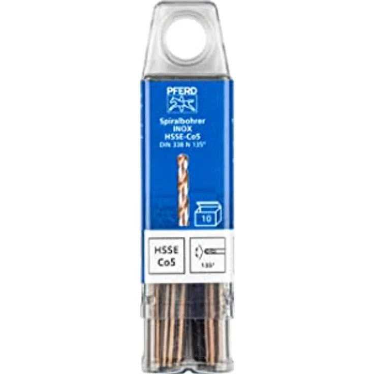 PFERD TOOLS Spiralbohrer INOX, 10 Stück, Ø 4,5 mm, HSS-E Co5 N, DIN 338, 135°, für zähe und harte Werkstoffe – Bild 2