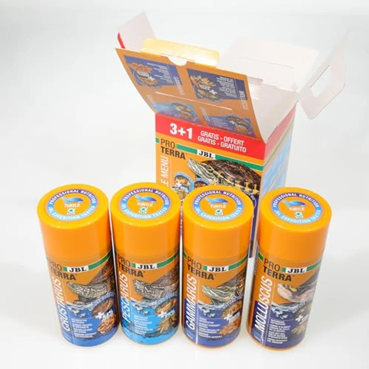 JBL Proterra Turtle MENU, Futtersortiment 250ml (3+1) für Wasser- und Sumpfschildkröten, 1000ml insgesamt – Bild 4