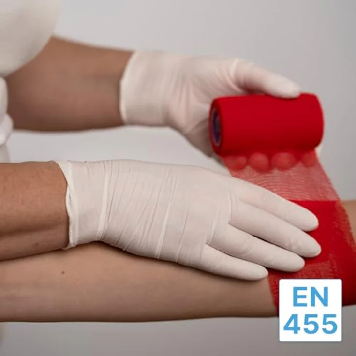 ARNOMED Nitril Einweghandschuhe Weiß, 1000 Stück, puder-/latexfrei, extra griffig, reißfest, in XS-XL verfügbar – Bild 4