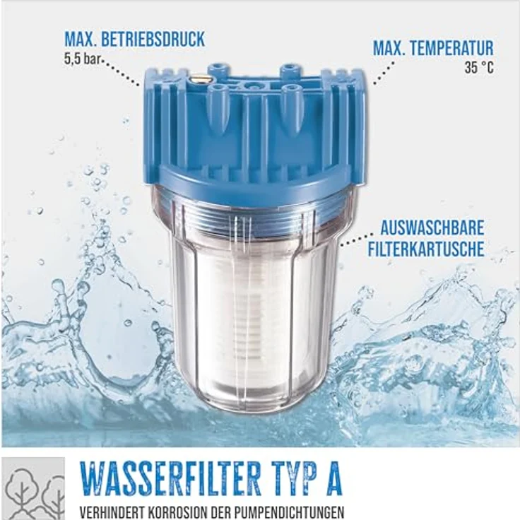 Güde universal Filter kurz mit Einsatz geeignet für Hauswasserwerke und Gartenpumpen Schmutzfilter – Bild 2