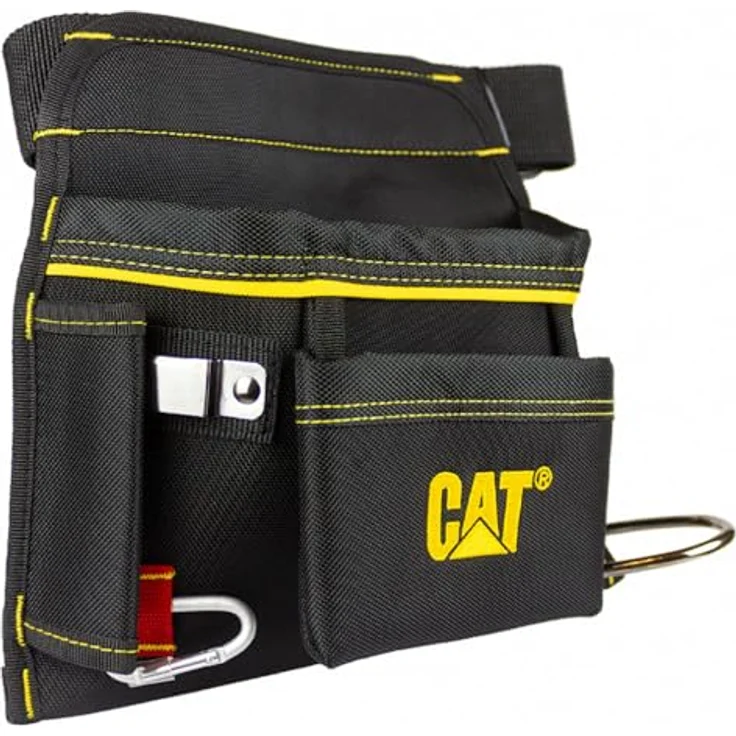 CAT Werkzeugtasche 980568I, unbestückt mit 5 Außentaschen, Hammerschlaufe und elastischen Innenfächern, schwarz – Bild 2