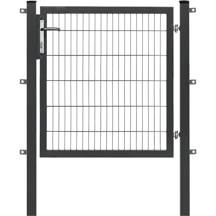 JUNGELMAR Zaun-Einzeltor premium plus 1-flg. 1200x1200mm mit Doppelstabfüllung, anthrazit, verzinkt und pulverbeschichtet