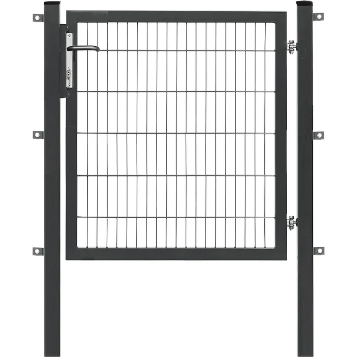 JUNGELMAR Zaun-Einzeltor premium plus 1-flg. 1200x1200mm mit Doppelstabfüllung, anthrazit, verzinkt und pulverbeschichtet