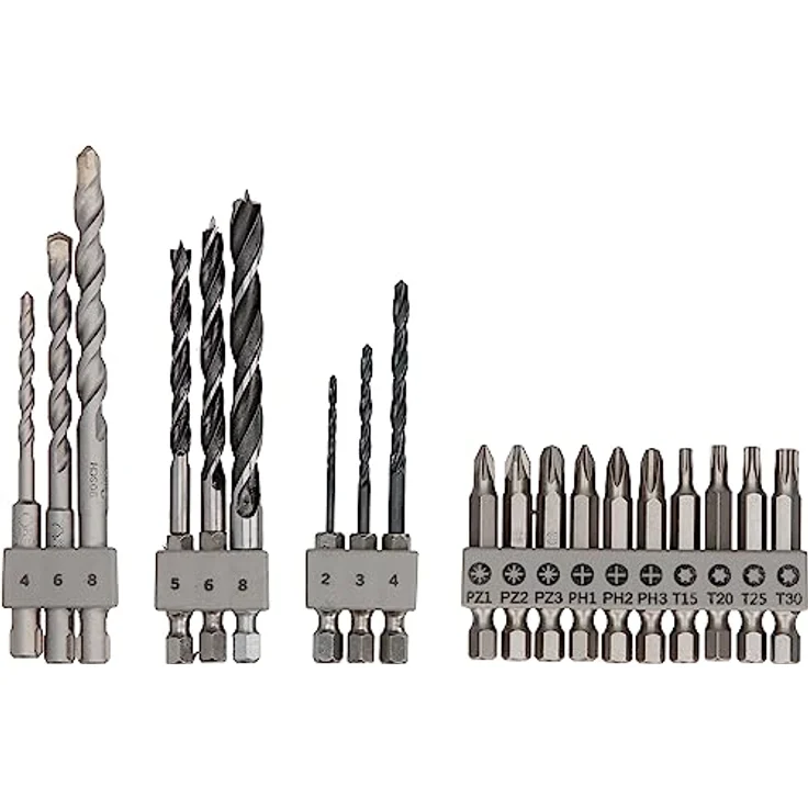 Bosch 19tlg. Uneo Mixed-Set (für Holz, Metall und Stein, Zubehör Bohrhammer) – Bild 3