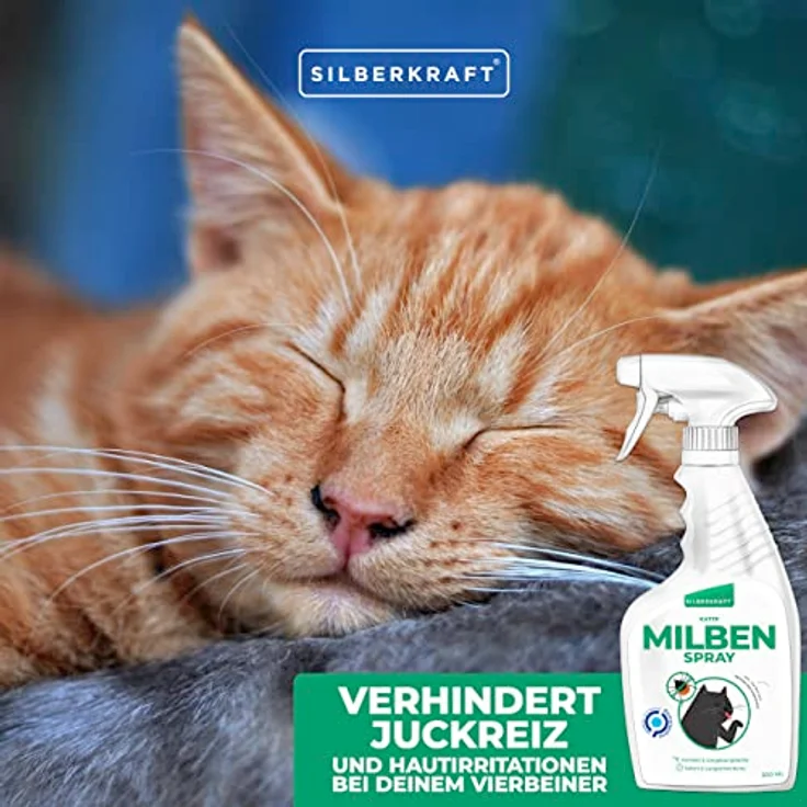 Silberkraft Milbenspray Katze 500 ml, effektiver Schutz für Katzen vor Milben, schnellwirkend und zuverlässig – Bild 4