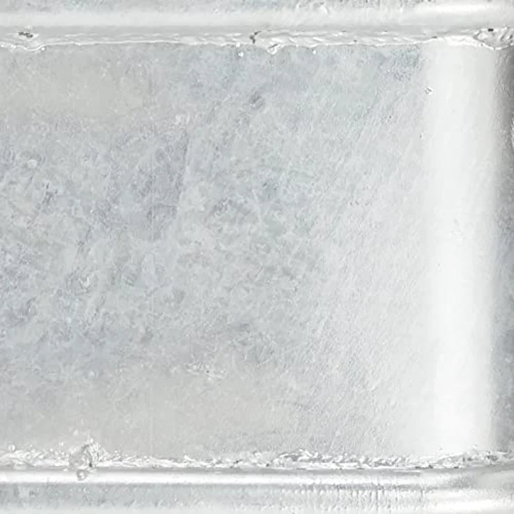 Kerbl Rechtecktrog (35 l), Futternapf aus feuerverzinktem Stahl, Silber – Bild 4