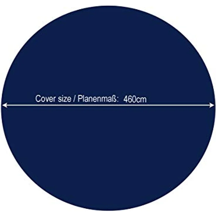 QUICK STAR Poolabdeckung, Rund, Blau, Kunststoff, 460x460 cm, witterungsbeständig, UV-beständig, inkl. Spannschnur und Spannratsche – Bild 5