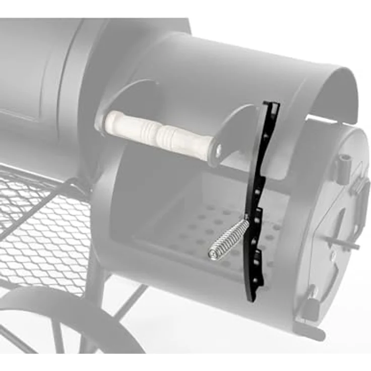 Rumo Barbeque Deckelhalter klein für Smoker 16 Zoll Tradition und Spezial, massiver Deckelhalter mit Spiralgriff, verstellbar in verschiedenen Höhen