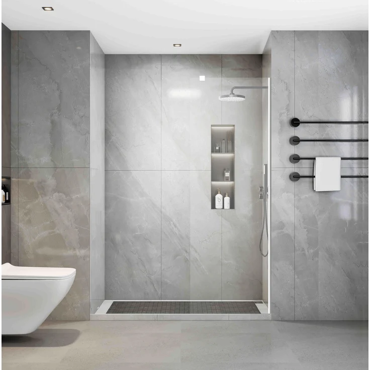 STANO Walk In Duschwand ARNHEM ENTRADA, 8 mm Sicherheitsglas, variable Breite 68-70 cm, höhenverstellbar 200 cm