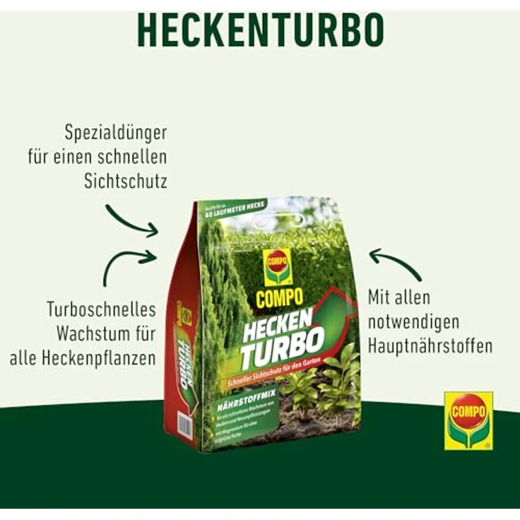 Compo Spezialdünger Heckenturbo, 4 kg – Bild 2