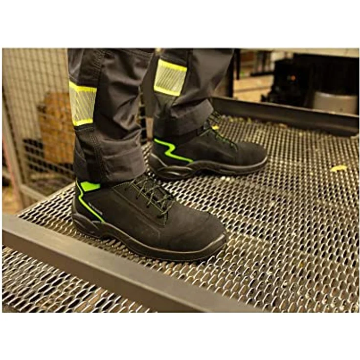 BASE B0177 Chester Top S3 Sicherheitsstiefel, nach EN ISO 20345:2012, Schwarz, Größe 42, Stahlkappe, atmungsaktives Nabutek Leder, profiliert mit AirTech Sohle – Bild 3
