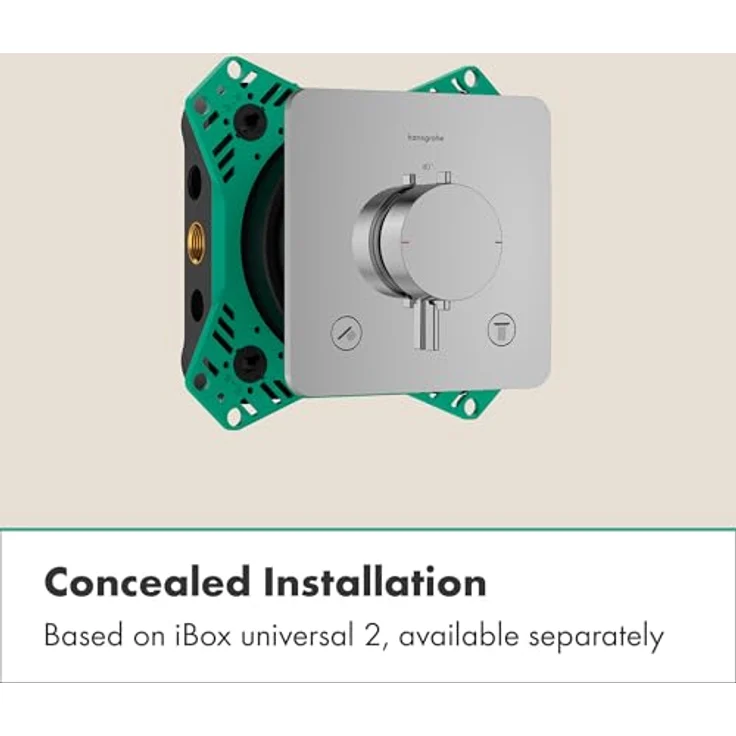 hansgrohe Ecostat Comfort Q, Duschthermostat Unterputz mit Sicherheitssperre (SafetyStop) bei 40° C, Mischbatterie für 2 Verbraucher, Chrom, 33713000 – Bild 4
