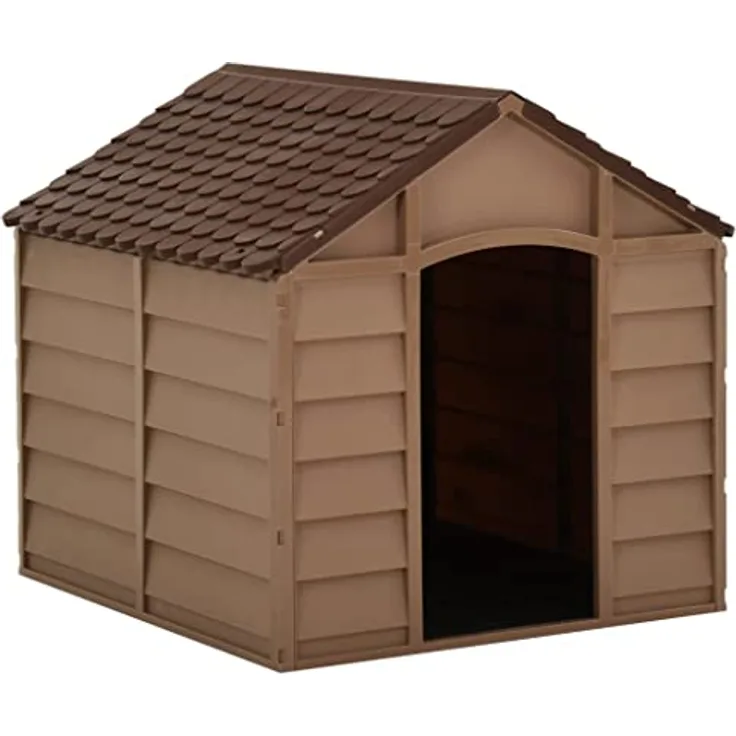 Bussandri Exclusive - Hundehütte 71x71,5x68 cm PP braun