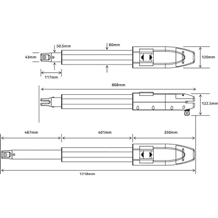 Casanoov Elektrisches Flügeltor VEYMONT, 3,5x1,2m mit TANker B700 Motorisierung, grau – Bild 3