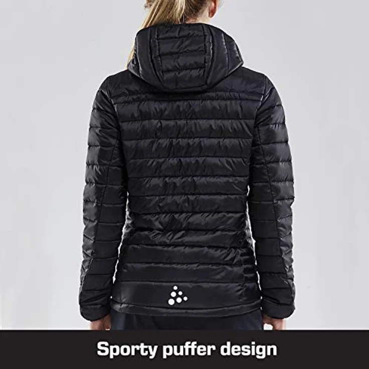 Craft Damen Steppjacke Isolate Jacket 1905994, Wind- und wasserabweisende Allwetterjacke in Schwarz – Bild 3