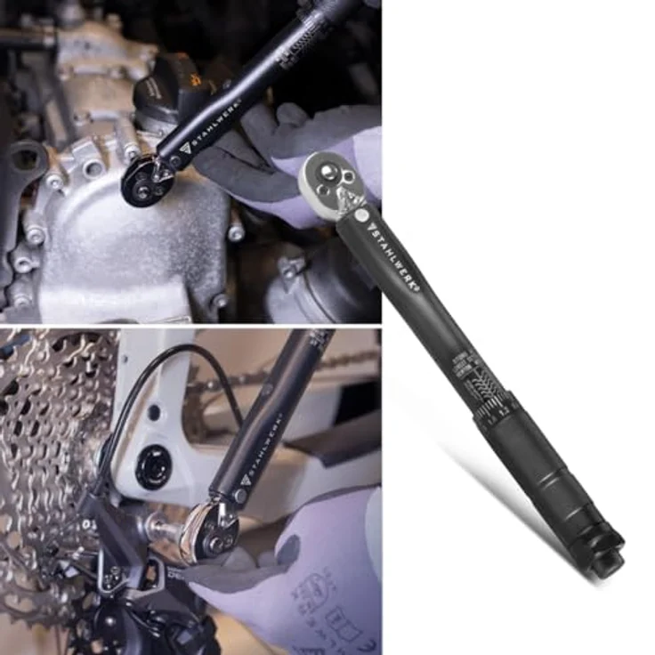 STAHLWERK Drehmomentschlüssel TW-25 ST 5-25 Nm 1/4? Zoll Umschaltknarre | Ratschenschlüssel | Ratsche | Knarre mit Mikrometerskala – Bild 2