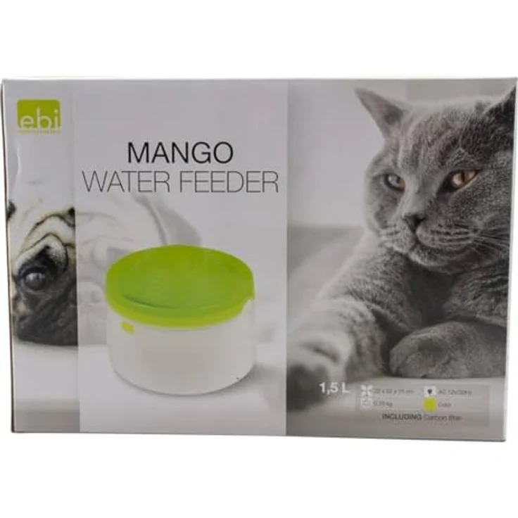 Ebi Waterfontein Mango Groen, Futternapf mit Wasserfontäne – Bild 3