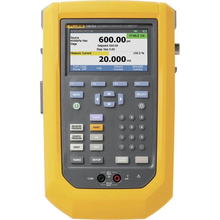 Fluke 729 Pro, Automatischer Druckkalibrator, 600 PSI, integrierte Elektropumpe und HART-Kommunikation