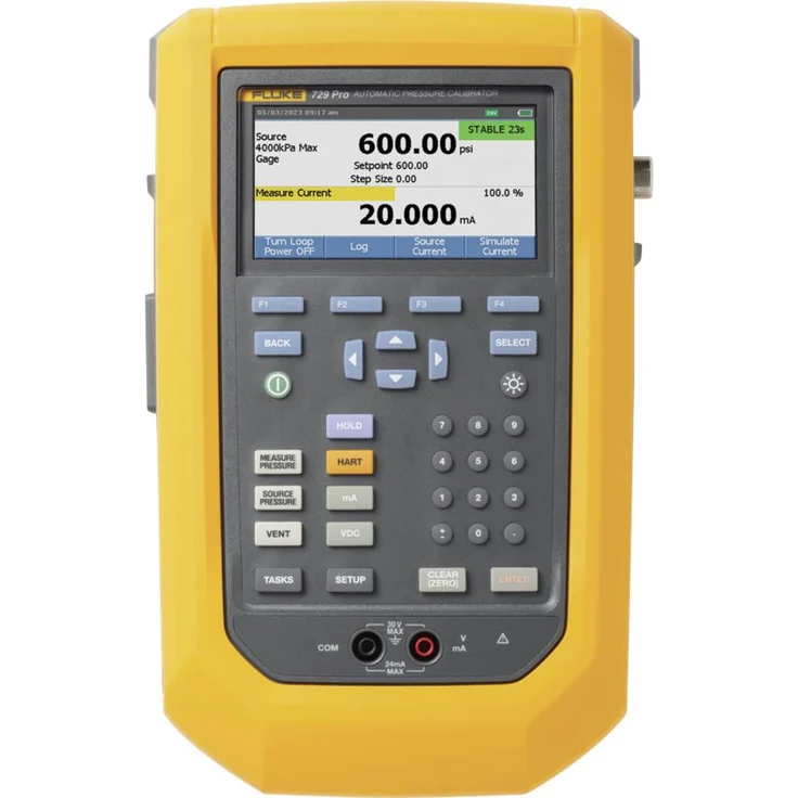 Fluke 729 Pro, Automatischer Druckkalibrator, 600 PSI, integrierte Elektropumpe und HART-Kommunikation