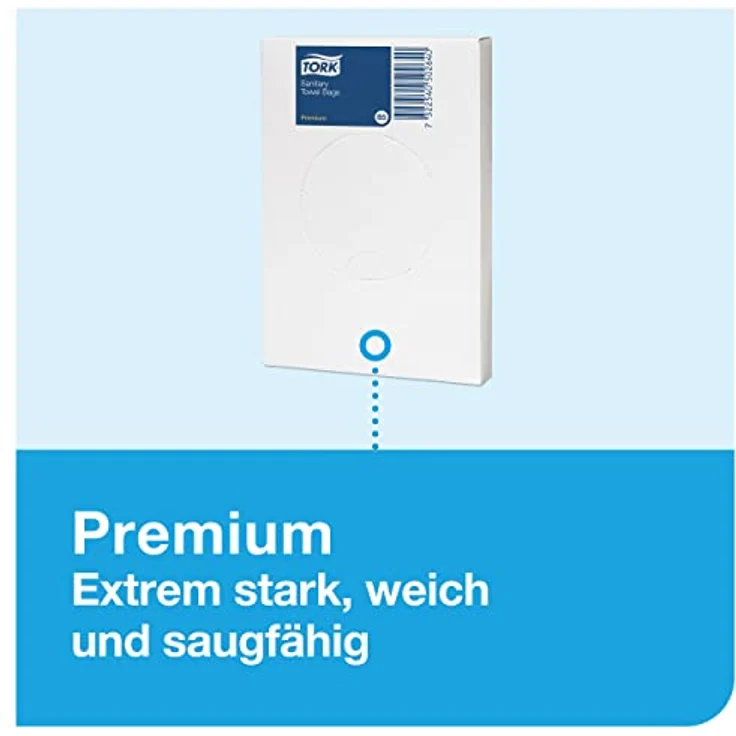Tork 566000 Spender für Hygienebeutel, Weiß, modernes Elevation Design, 8er Pack für hygienische Abfallentsorgung – Bild 2
