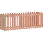 vidaXL Hochbeet, Pflanzkasten mit Lattenzaun-Design, Frühbeet Pflanzbeet für Garten Terrasse, Gemüsebeet Blumenkasten, 200x50x70 cm Massivholz Douglasie