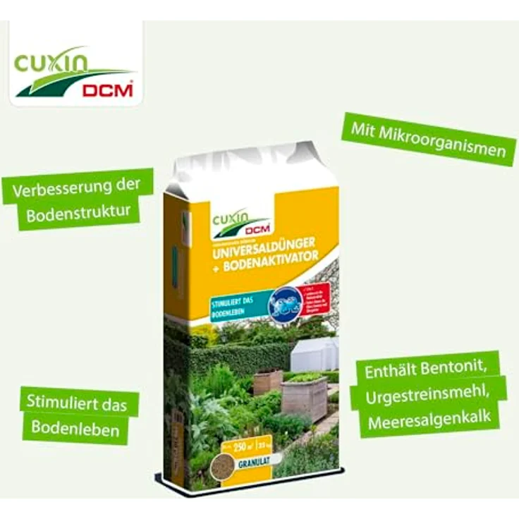 Cuxin Universaldünger und Bodenaktivator, 25 kg 250 m² – Bild 4