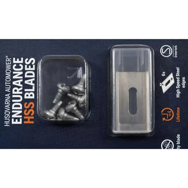 Husqvarna Endurance PRO Automower Ersatz-Messer-Klingen für Mähroboter, Original Husqvarna HSS Messer, 6 Messer + 6 Schrauben – Bild 3