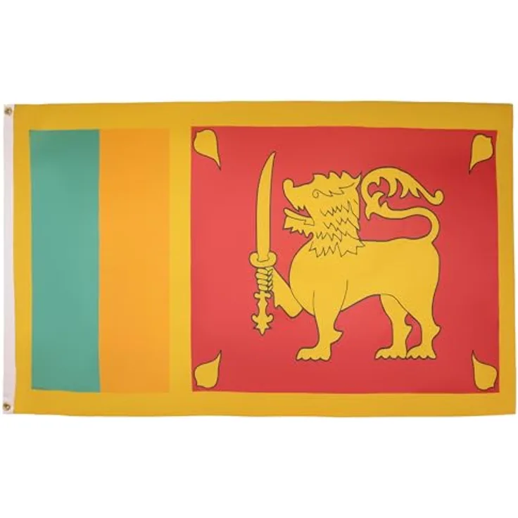 AZ FLAG Sri Lanka Flagge 250x150 cm, Polyester 100D, mit Messing-Ösen, verstärkte Ecken, 300g