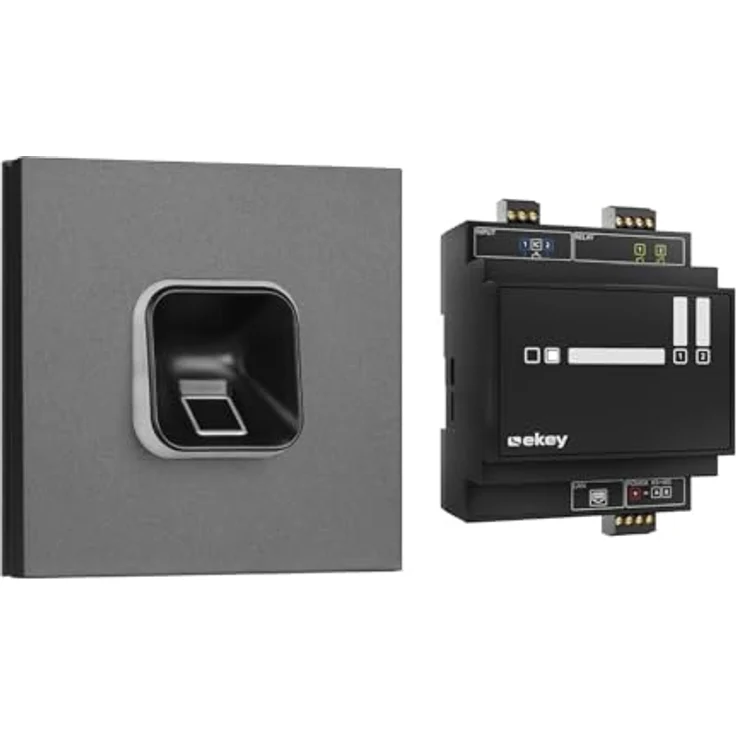EKEY 204706 sLine Fingerprintset (Fingerprint Schwarz, Siedle Vario Modul Dunkelgrau-Glimmer, Controller), Biometrische Zutrittslösung für Türsprechanlage Siedle, 0,4 W, 12-24 V, Schwarzer Fingerprint – Bild 2