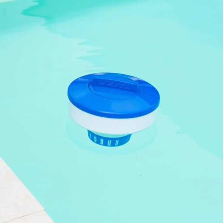 Steinbach Chlordosierschwimmer Maxi Ø 17 cm mit Chlortabs 200 g & 1 kg, verstellbarer Dosierregler, für Pools & Salzwasser, platzsparend faltbar – Bild 6