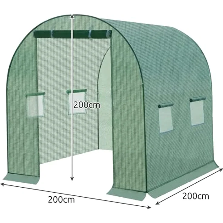 Redfink Ersatzfolie für Gewächshaus-Tunnel 2x2x2m, UV-beständige Folie mit hoher Lichtdurchlässigkeit – Bild 2