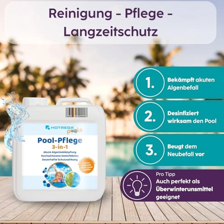 Hotrega Pool-Pflege 3-in-1 2 Liter – Bild 3