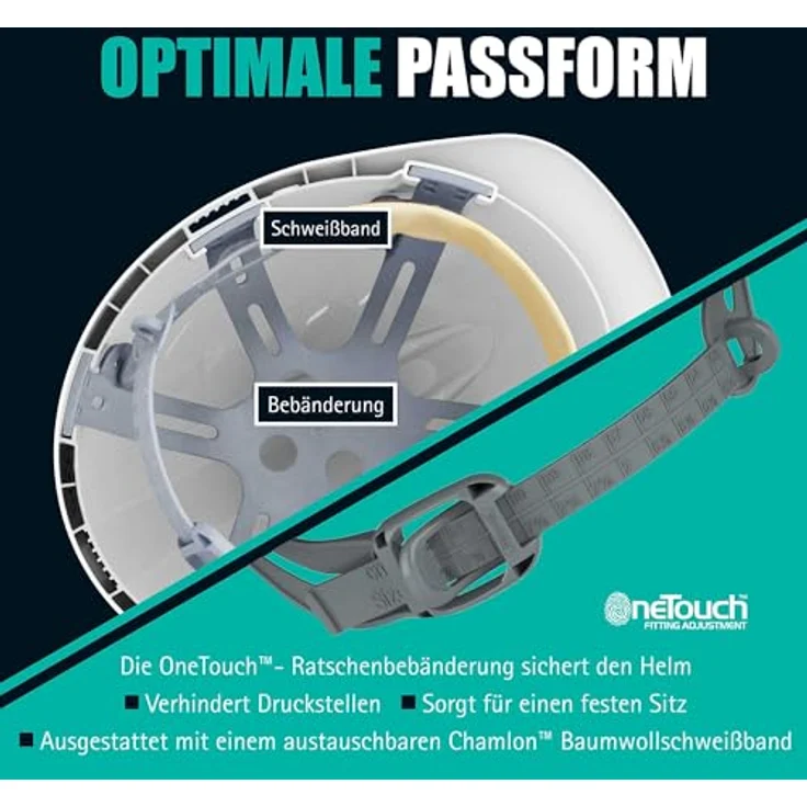 JSP KAS-Evo2_N Schutzhelm, Blau, 53-64 Größe – Bild 7