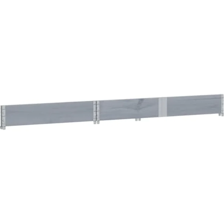vidaXL Pflanzkasten, Hochbeet Stapelbar Faltbar, Pflanzkübel für Garten Terrasse Balkon, Blumenkasten Kräuterbeet Gemüsebeet, Grau Massivholz Kiefer – Bild 4