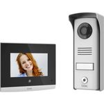 Extel COMPACT Video-Türsprechanlage, 2 Draht, 11 cm Touch-Monitor, Aluminiumgehäuse, Schwarz