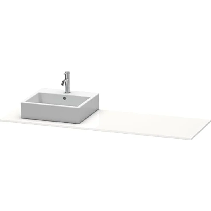 Duravit XSquare Konsole 060H, 1600x550 mm, 1 Ausschnitt links, Taupe Matt – Bild 2