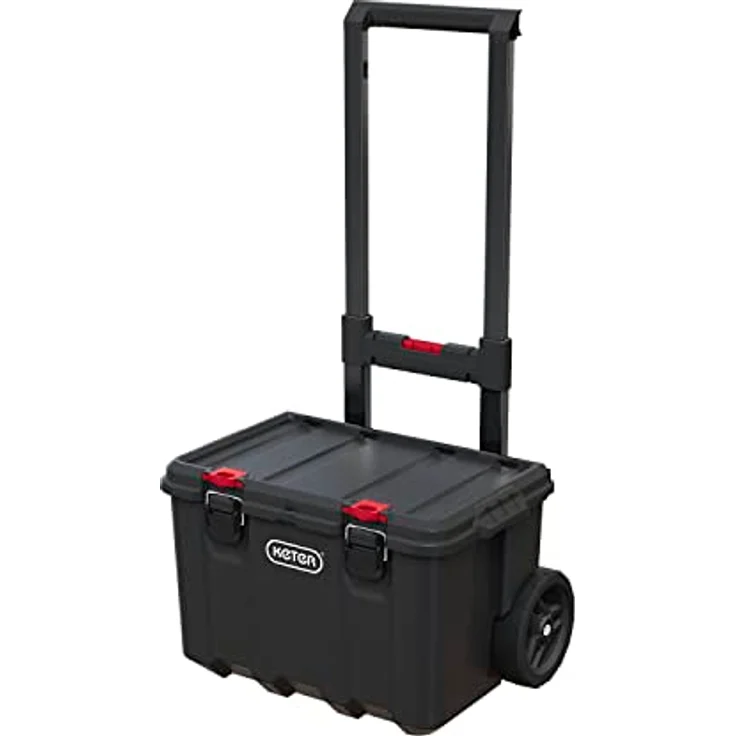 Keter Curver Box on Stack'n'Roll Wheels, Werkzeugkoffer aus robustem Technopolymer mit Rollen, platzsparendes Stapeldesign – Bild 3
